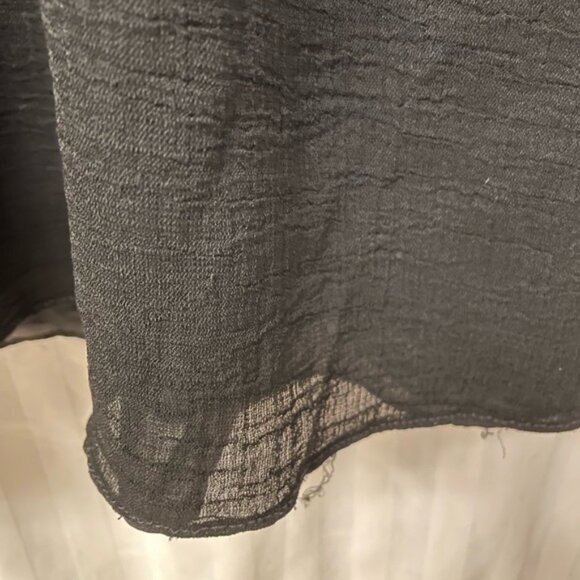 PROENZA SCHOULER Satin Pleated Crepe Button Detail Maxi Dress Gown 2 Black - Picture 8 of 8